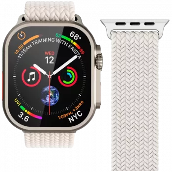VONMÄHLEN Woven Loop para Apple Watch 40/41/42mm, crema
