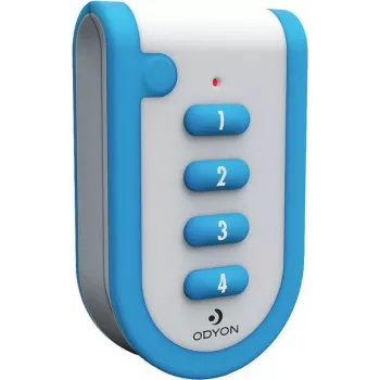 m-e modern-electronics Odyon ODYON pro HS-4 Mando a distancia por radio de 4 canales con control de recepción, 868,3 MHz, 1000 m de alcance, Rolling Code, IP54, pila CR2032 56502