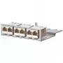 METZCONNECT BTR E-DATmodul 6x88 1U Panel de conexiones CAT6 con 6 módulos RJ45 blindados, gestión de cables integrada y alivio de tensión 130922-03-E