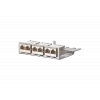 METZCONNECT BTR E-DATmodul 6x88 1U Panel de conexiones CAT6 con 6 módulos RJ45 blindados, gestión de cables integrada y alivio de tensión 130922-03-E