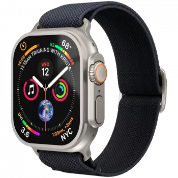 VONMÄHLEN Classic Nylon Loop Correa para Apple Watch 44/45/46/49mm, Azul marino, Talla única