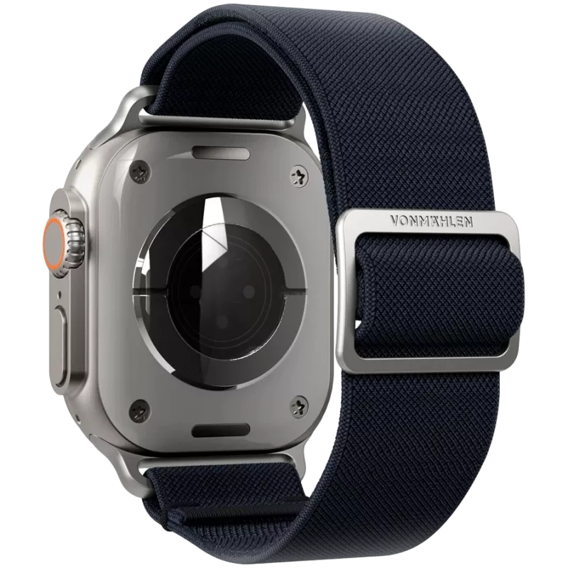 VONMÄHLEN Classic Nylon Loop Correa para Apple Watch 44/45/46/49mm, Azul marino, Talla única