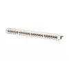 METZ CONNECT 130921-E EDATmod-MP24 Panel de parcheo modular E-DAT de 24 puertos, acero inoxidable, 1U