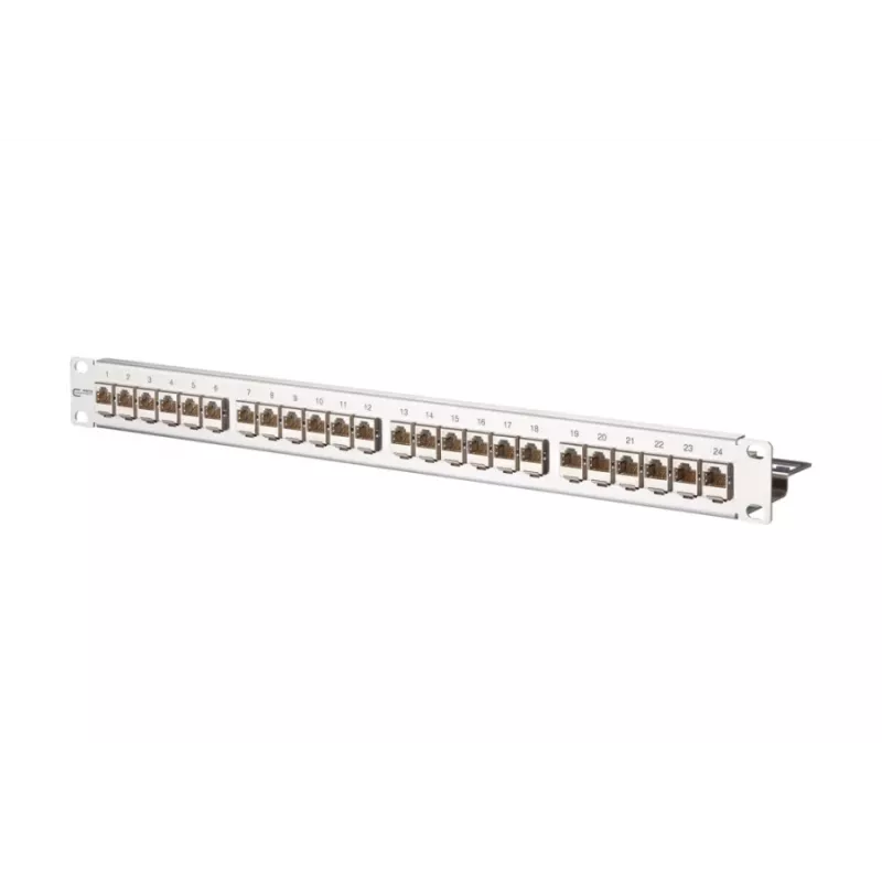 METZ CONNECT 130921-E EDATmod-MP24 Panel de parcheo modular E-DAT de 24 puertos, acero inoxidable, 1U