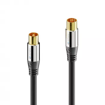 PURELINK Sonero Cable de antena 2 m S-AC000-020 Premium, coaxial conector macho a hembra, 75 ohmios, doblemente blindado, blanco