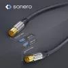 PURELINK Sonero Cable de antena 2 m S-AC000-020 Premium, coaxial conector macho a hembra, 75 ohmios, doblemente blindado, blanco