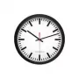 PEWETA Reloj de estación radiocontrolado reloj de pared negro 300 mm 51.001.322