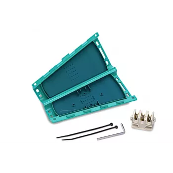 HellermannTyton 435-00658 Soporte para bridas verde de polipropileno, 110mm x 53mm, fijación atornillada, 2 agujeros, -20°C a 90°C