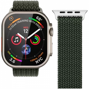 VONMÄHLEN Woven Loop para Apple Watch 44/45/46/49mm, oliva