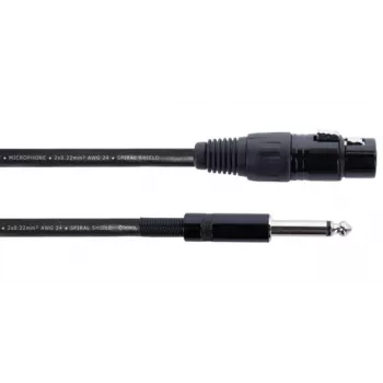 Cordial EM 10 FP cable de audio XLR a jack mono de 6,3 mm 10 m negro 14752