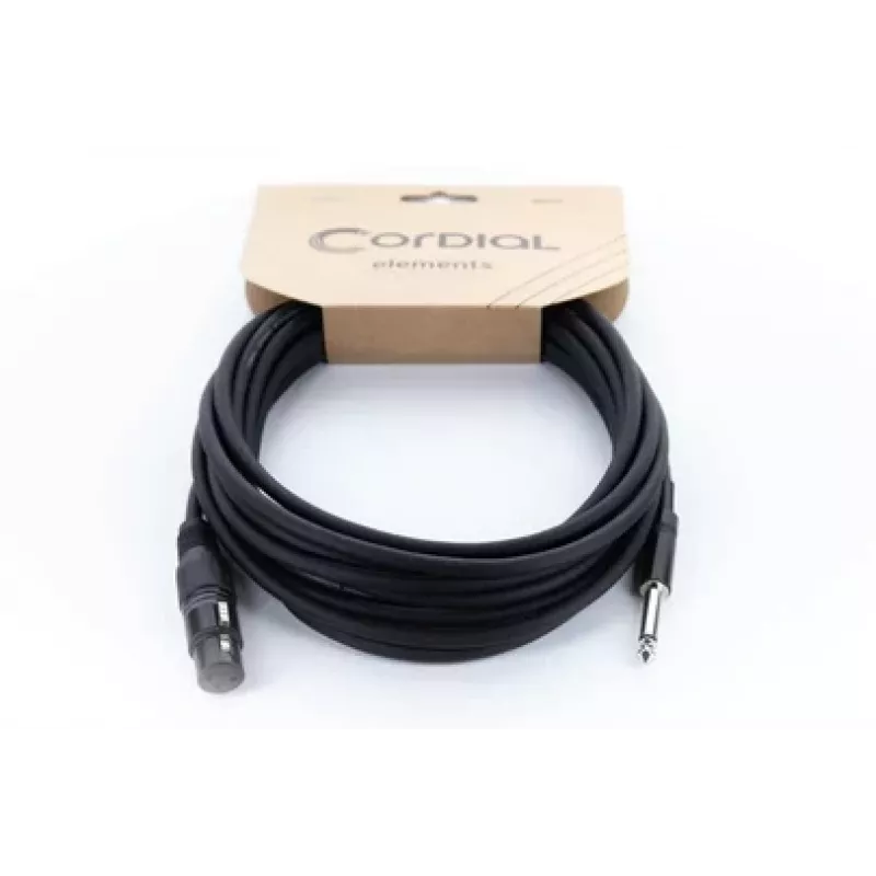 Cordial EM 10 FP cable de audio XLR a jack mono de 6,3 mm 10 m negro 14752