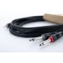 Cordial 14862 cable adaptador de audio en Y de 3,5 mm estéreo a 2x 6,3 mm mono cable doble PVC