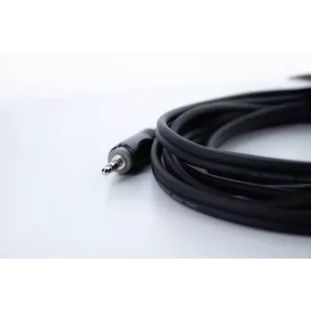 Cordial 14864 cable adaptador de audio en Y, jack estéreo de 3,5mm a 2x jack mono de 6,3mm, 0,3m, cable doble PVC, negro