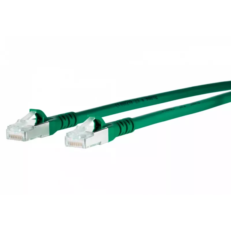 METZ CONNECT 1308450355-E cable de parcheo Cat6a S/FTP, 0,3 m, verde
