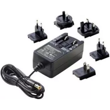 Fuente de alimentación de clavija Dehner Elektronik de tensión fija 24V/DC 1A 24W con adaptadores para Reino Unido, EE. UU. y Australia (27476)