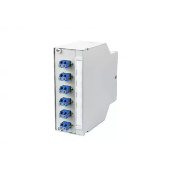 Caja de distribución de fibra óptica Metz 15024A07406-E OpDAT REGpro VIK 6xLC-D OS2, blanco puro RAL 9010