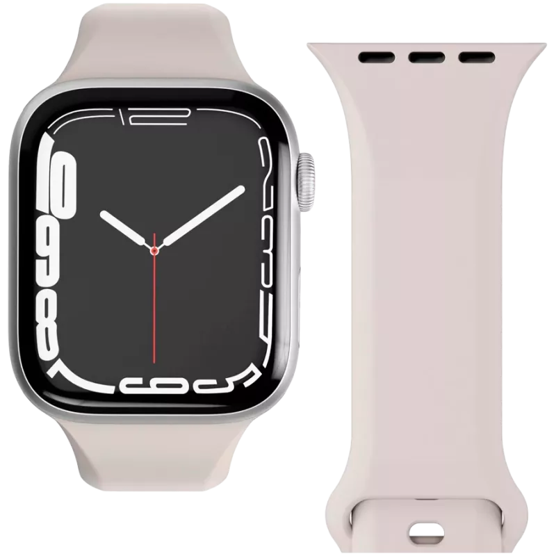 Correa VONMÄHLEN Classic Band 2 para Apple Watch 40/41/42mm, correa de cuero plena flor en color crema