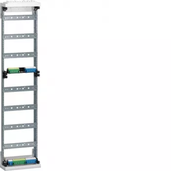 Hager ZAD717 Panel de ampliación para columna de acometida de contador, 7 filas, 12 módulos por fila, bornes de conexión N/PE, blanco puro
