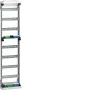 Hager ZAD717 Panel de ampliación para columna de acometida de contador, 7 filas, 12 módulos por fila, bornes de conexión N/PE, blanco puro