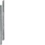 Hager UN05A Perfil de montaje universal de acero inoxidable, 750 mm, 2 uds.