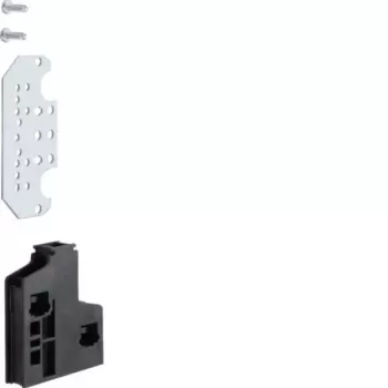 Soporte de barras colectoras PE/N HAGER UZ02S2, serie universN, 2 uds., gris