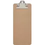 Portapapeles MAUL MAULbill, tablero de fibra dura, 115 x 265 mm, pinza metálica, capacidad 15 mm, esquinas redondeadas, marrón 2391770