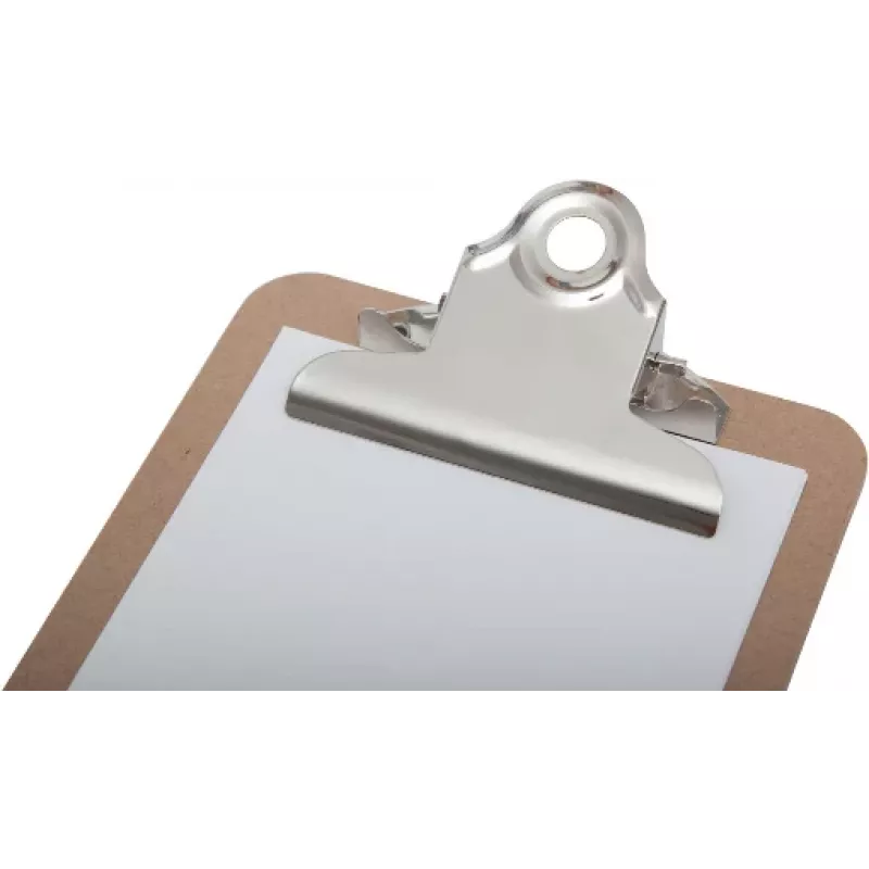 Portapapeles MAUL MAULbill, tablero de fibra dura, 115 x 265 mm, pinza metálica, capacidad 15 mm, esquinas redondeadas, marrón 2391770