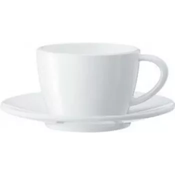 Set de tazas para capuchino JURA, 2 tazas de porcelana y platillos, 180 ml, blanco 66501