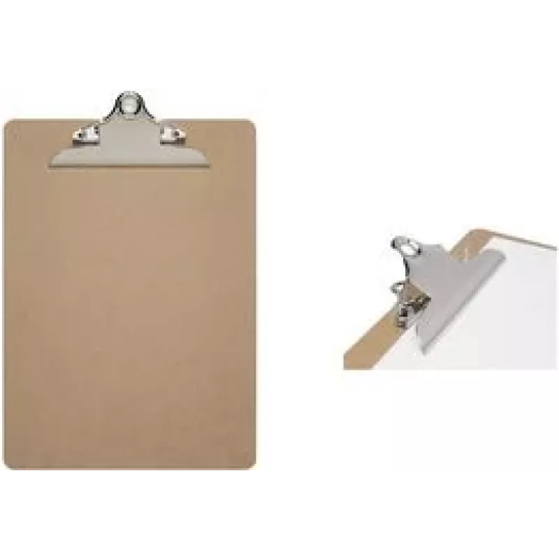 Portapapeles MAULclassic A4, tablero de fibra dura, pinza metálica, marrón 2392570