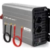 Inversor de onda sinusoidal modificada Qoltec 12V a 230V 3000W/6000W con USB, compatible con LiFePO4 GEL AGM