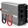 Inversor de onda sinusoidal modificada Qoltec 12V a 230V 3000W/6000W con USB, compatible con LiFePO4 GEL AGM