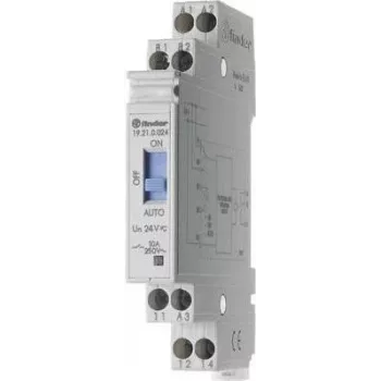 Interruptor crepuscular Finder 19.21.0.024 con temporizador y contacto de retorno, 1 CO 10 A, 24 V AC/DC