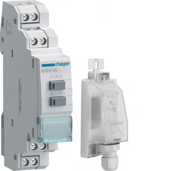 Temporizador digital semanal HAGER EGK100 con Bluetooth y montaje en carril DIN