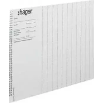 Hojas de rotulación HAGER ZZ90B para módulos Legrand Mosaic, A4, blanco, pack de 10