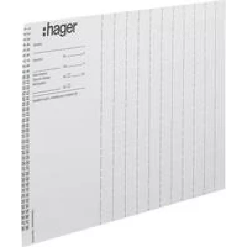 Hojas de rotulación HAGER ZZ90B para módulos Legrand Mosaic, A4, blanco, pack de 10