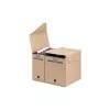 ELBA caja de archivo para carpetas colgantes tric System Standard, marrón natural, DIN A4, cartón ondulado, cerrada por todos los lados (83524)
