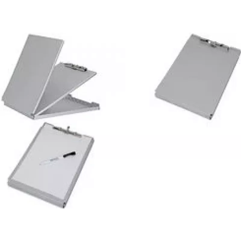 MAUL MAULcase tablilla con compartimento de almacenamiento, DIN A4, aluminio, apertura 8 mm, apertura superior, plata 2354808