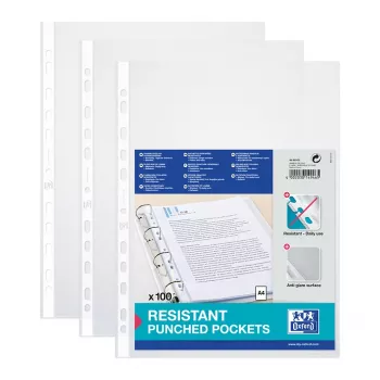 ELBA funda de documentos estándar DIN A4, PP, 0,09 mm, gofrado, abierta por arriba, perforación Euro, segura para documentos, sin reflejos (71460)