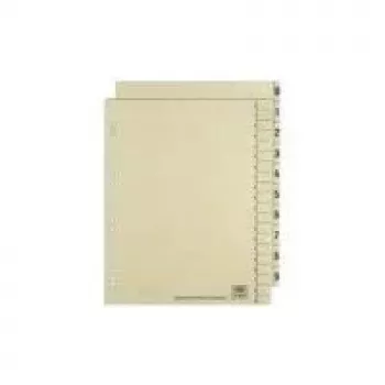 ELBA separadores de registro, impresos por ambas caras, chamois, 240 x 300 mm, cartón kraft 200 g/m², perforación reforzada (06455)