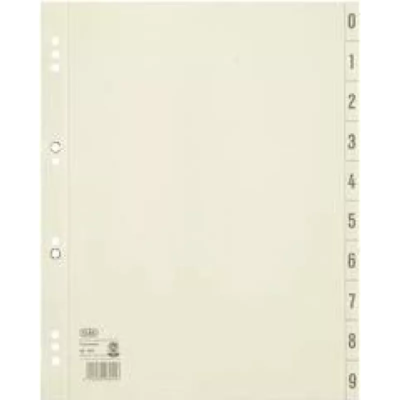 ELBA separadores de registro, impresos por ambas caras, chamois, 240 x 300 mm, cartón kraft 200 g/m², perforación reforzada (06455)