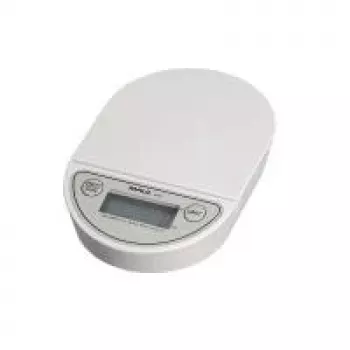 MAULoval báscula de cartas digital 2000g con manejo de un solo botón, plata 1622002