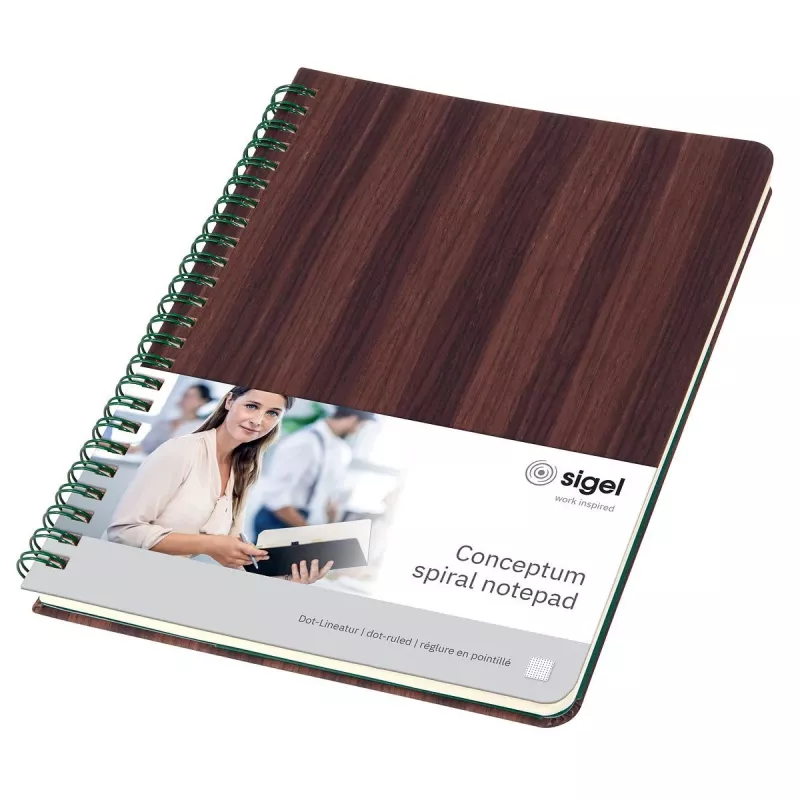 Sigel Conceptum CO675 cuaderno de espiral A5 punteado tapa dura marrón 160 hojas