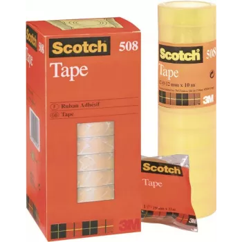 3M Scotch Magic Tape 508, 15 mm x 33 m, transparente, 10 rollos 5081533