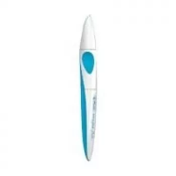 Herlitz 11378783 pluma estilográfica azul/blanco plumín mediano