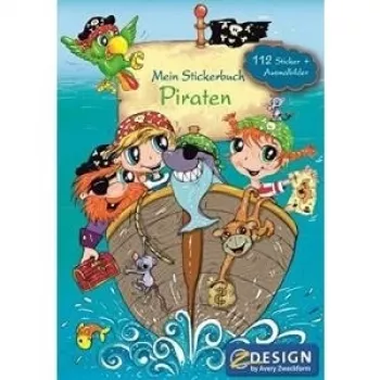 AVERY libro de pegatinas de juego, DIN A5, piratas, 5 mundos de juego, pegatinas reutilizables 57797