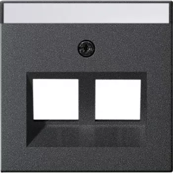 Gira System 55 placa embellecedora para Modular Jack 30° 2 vías antracita 264028