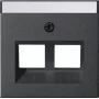Gira System 55 placa embellecedora para Modular Jack 30° 2 vías antracita 264028