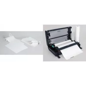 SIGEL TP111 Papel continuo premium térmico, A4, 76 g/m², recubrimiento superior, en blanco, perforación en cruz, con marca de control, 1000 hojas