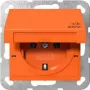 Gira Toma SCHUKO con tapa abatible, protección infantil elevada, naranja 4454109