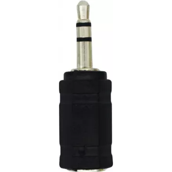 LogiLink CA1102 Adaptador de auriculares estéreo 3,5 mm conector macho a 2,5 mm conector hembra negro